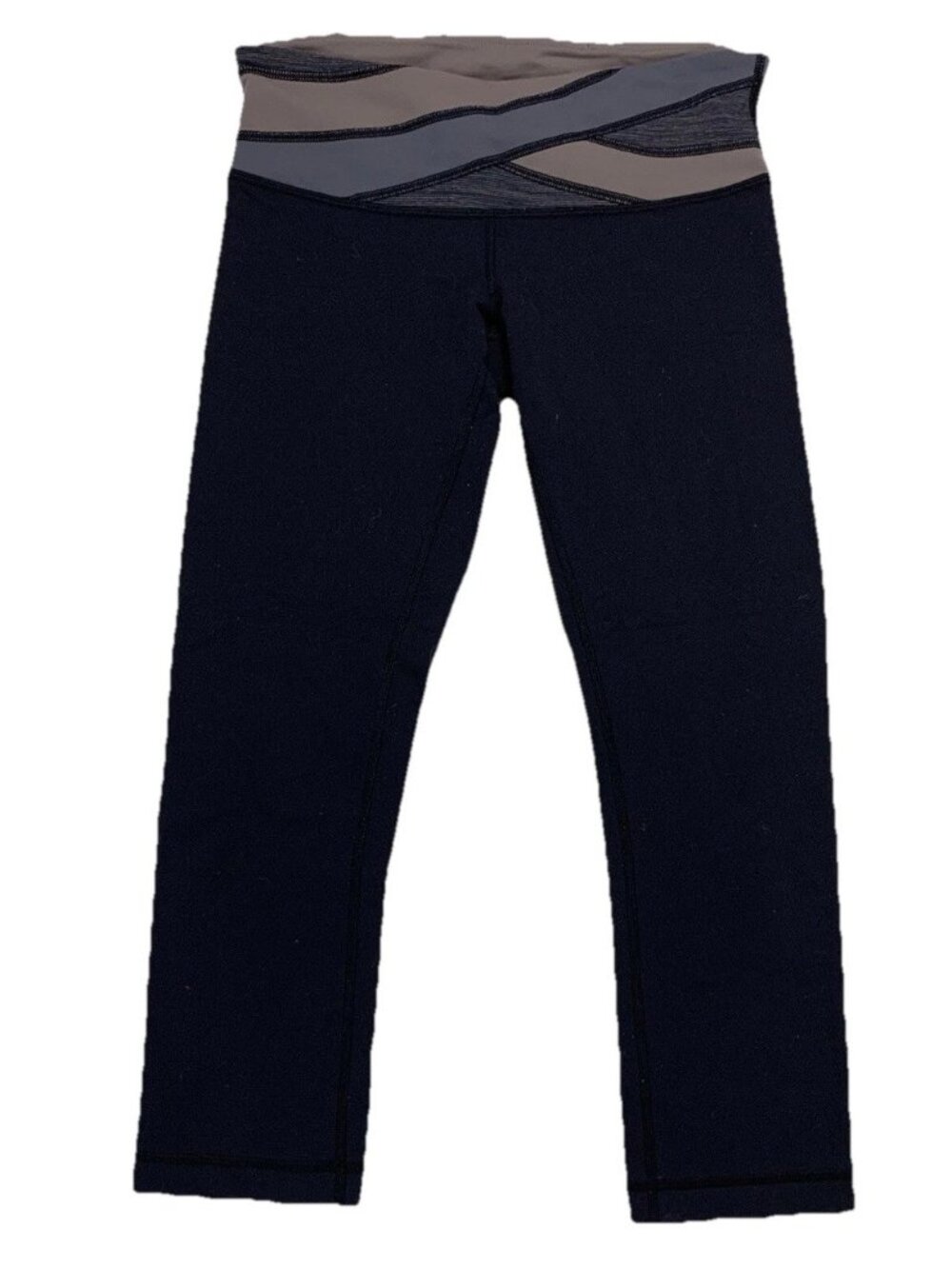 Lululemon Athletica Under Crop III Leggings Size 6 Black Wee Are From Space